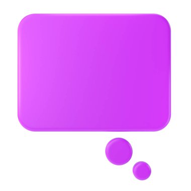 Üç boyutlu konuşma balonu. Mesaj kutusu. Metin alanı.