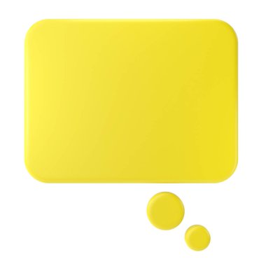 Üç boyutlu konuşma balonu. Mesaj kutusu. Metin alanı.