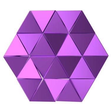 Rastgele üçgen şekil. 3B dekorasyon.