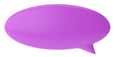 Konuşma balonu. Konuşma balonu. Mesaj kutusu. 3B illüstrasyon.