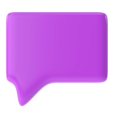 Konuşma balonu. Konuşma balonu. Mesaj kutusu. 3B illüstrasyon.