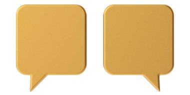 Konuşma balonu. Konuşma balonu. Mesaj kutusu. 3B illüstrasyon.