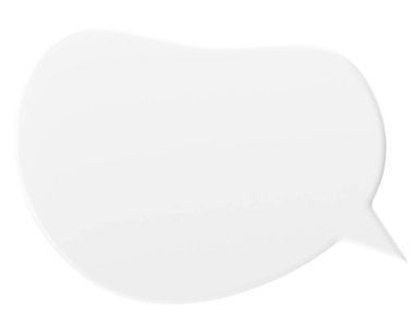 Konuşma balonu. Sohbet balonu. Mesaj kutusu. 3B illüstrasyon.