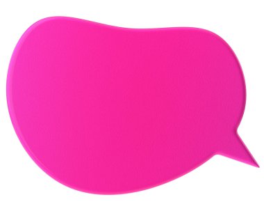 Konuşma balonu. Sohbet balonu. Mesaj kutusu. 3B illüstrasyon.