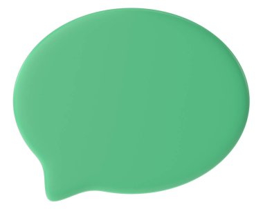 Konuşma balonu. Konuşma balonu. Mesaj kutusu. 3B illüstrasyon.