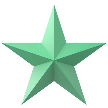 Üç boyutlu yıldız. 3B illüstrasyon.