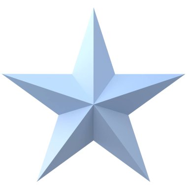 Üç boyutlu yıldız. 3B illüstrasyon.