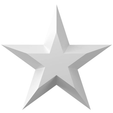 Üç boyutlu yıldız. 3B illüstrasyon.