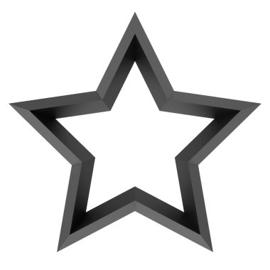 Üç boyutlu yıldız. 3B illüstrasyon.