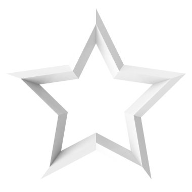 Üç boyutlu yıldız. 3B illüstrasyon.