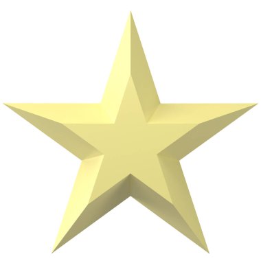 Üç boyutlu yıldız. 3B illüstrasyon.