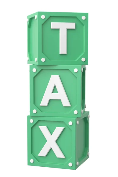 Tax Text Box Illustration — Stock Photo, Image