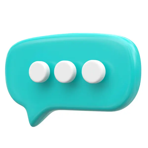 stock image 3D live chat icon. Message icon. 3D element.