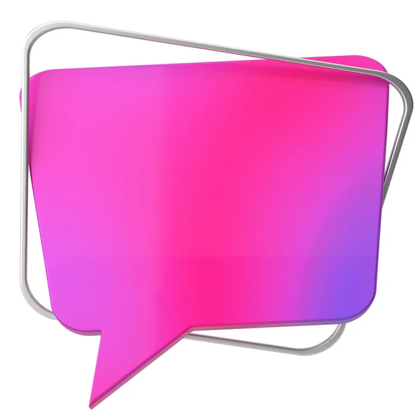 stock image Speech bubble. Speech balloon. Text box. 3D illustration.