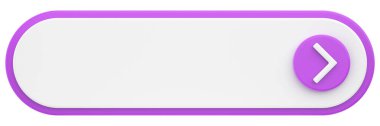 Üç boyutlu düğme. Boş tuş. 3B illüstrasyon.
