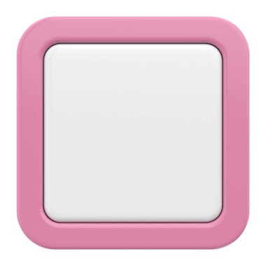 Üç boyutlu düğme. Boş tuş. 3B illüstrasyon.