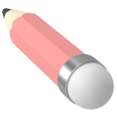 Üç boyutlu kalem. Üç boyutlu illüstrasyon. 3B görüntüleme.