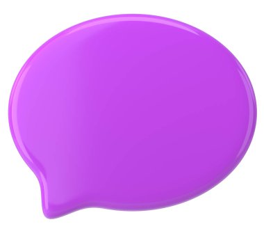 Konuşma balonu. Sohbet balonu. 3B illüstrasyon.