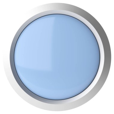 Üç boyutlu düğme. Boş tuş. 3B illüstrasyon.