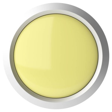 Üç boyutlu düğme. Boş tuş. 3B illüstrasyon.