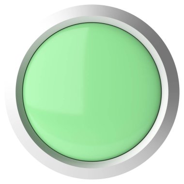 Üç boyutlu düğme. Boş tuş. 3B illüstrasyon.