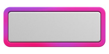 Üç boyutlu düğme. Boş tuş. 3B illüstrasyon.