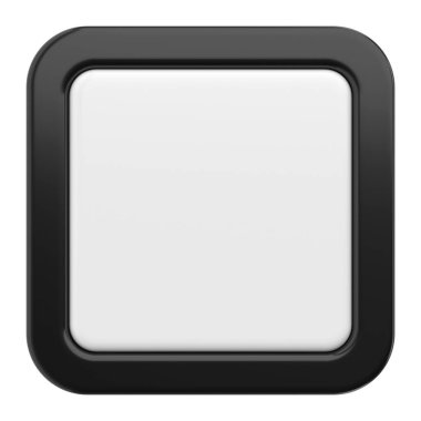 Üç boyutlu düğme. Boş tuş. 3B illüstrasyon.