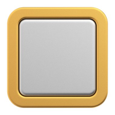 Üç boyutlu düğme. Boş tuş. 3B illüstrasyon.