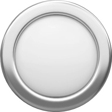 Üç boyutlu düğme. Üç boyutlu düğme. 3B illüstrasyon.