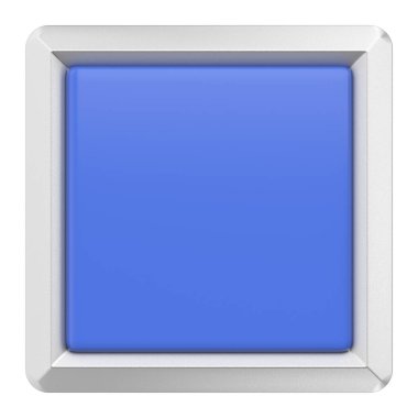 Üç boyutlu düğme. Boş tuş. 3B illüstrasyon.