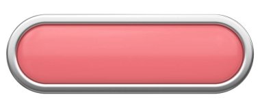 Üç boyutlu düğme. Boş tuş. 3B illüstrasyon.