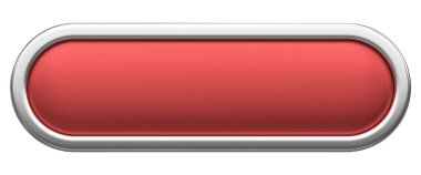 Üç boyutlu düğme. Boş tuş. 3B illüstrasyon.