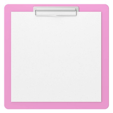 Not kağıdıyla birlikte pano. 3B illüstrasyon.