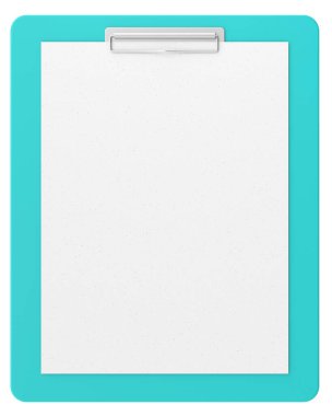 Not kağıdıyla birlikte pano. 3B illüstrasyon.