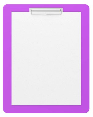 Not kağıdıyla birlikte pano. 3B illüstrasyon.