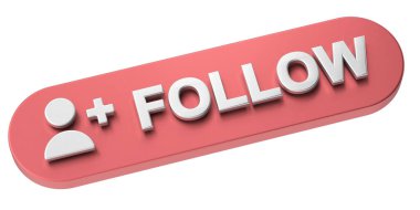 Üç boyutlu takip tuşu. 3B illüstrasyon.