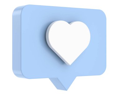 İkon gibi. Aşk ikonu. 3B illüstrasyon.