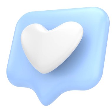 İkon gibi. Düğme gibi. 3B illüstrasyon.