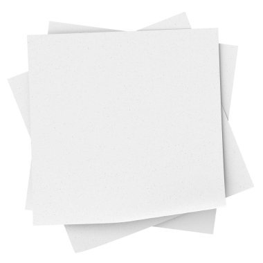 Üç boyutlu not kağıdı. Yapışkan bir not. 3B illüstrasyon.