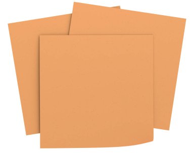 Üç boyutlu not kağıdı. Yapışkan bir not. 3B illüstrasyon.