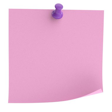 Pimi basılı not kağıdı. 3B illüstrasyon.