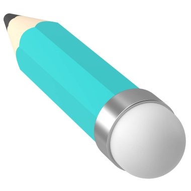 Üç boyutlu kalem. Üç boyutlu illüstrasyon. 3B görüntüleme.