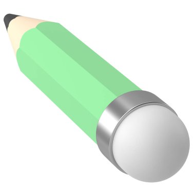 Üç boyutlu kalem. Üç boyutlu illüstrasyon. 3B görüntüleme.