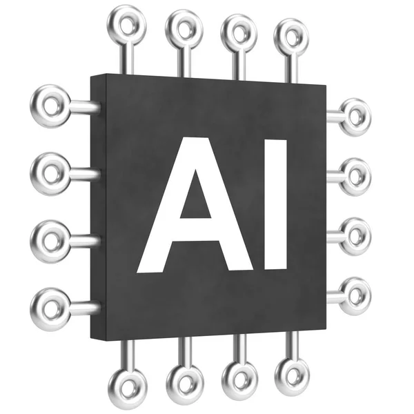 stock image Artificial Intelligence. AI chip. 3D illustration.