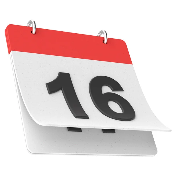 16E Zestiende Dag Van Maand Kalender Illustratie — Stockfoto