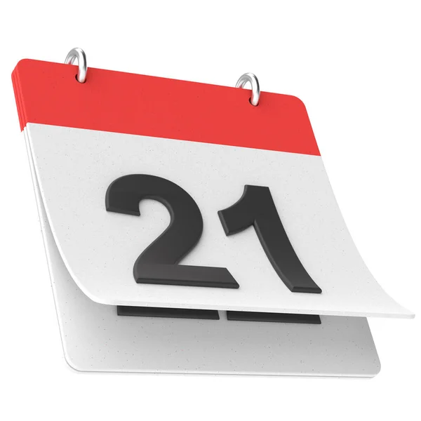 21E Eenentwintigste Dag Van Maand Kalender Illustratie — Stockfoto