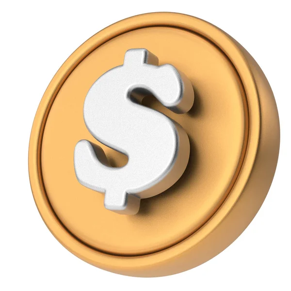 Dolarové Znamení Mince Ilustrace — Stock fotografie