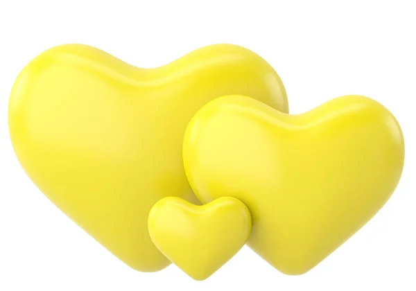 3D心脏 心脏家庭 3D插图 — 图库照片