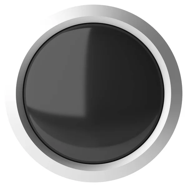 3Dボタン 空のボタン 3Dイラスト — ストック写真
