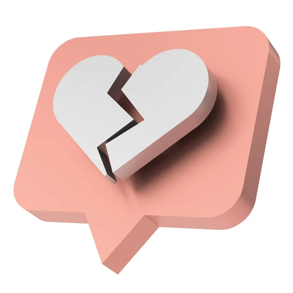 Broken Heart Icon Dislike Icon Illustration — Stock Photo, Image